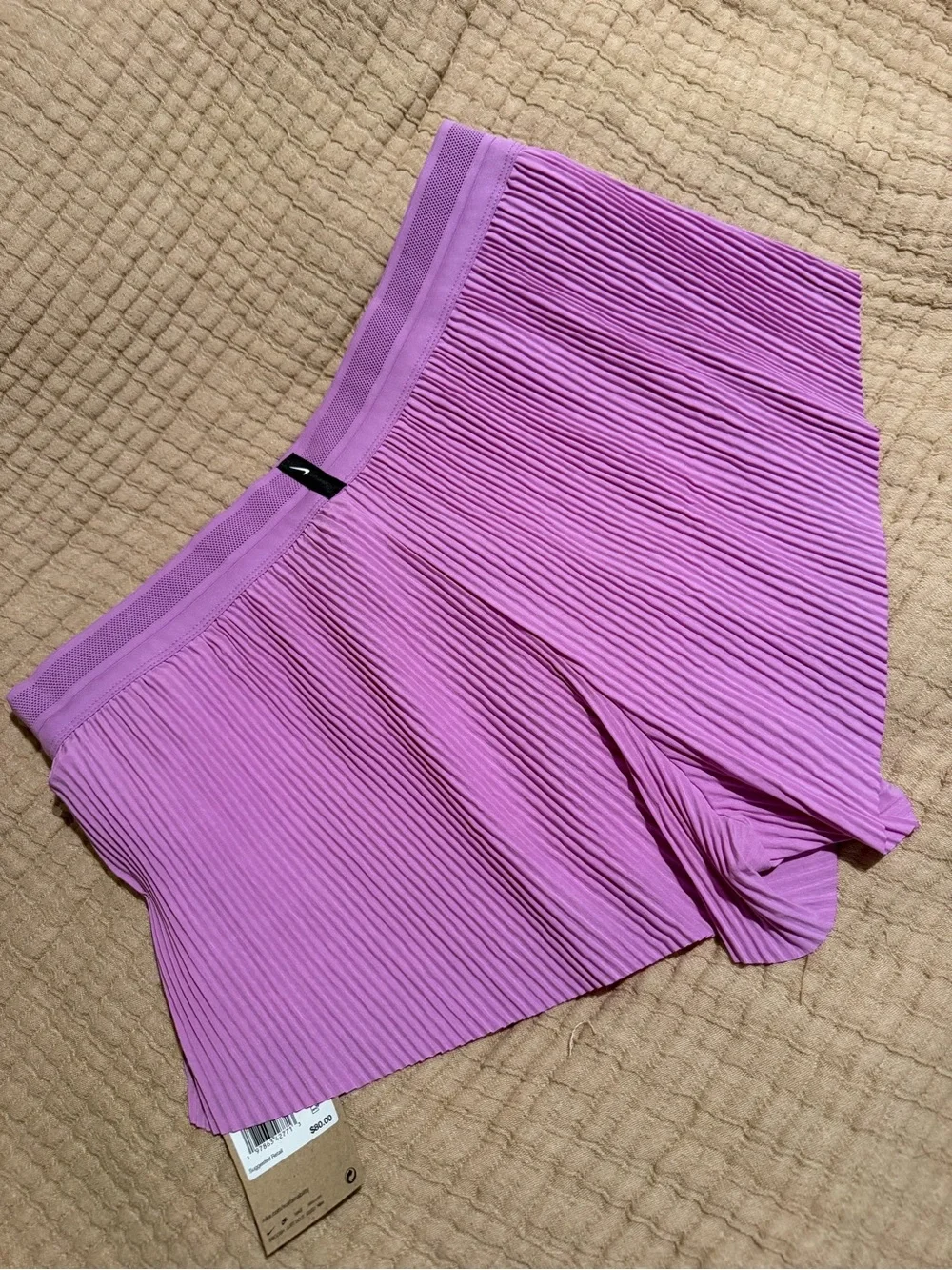 Nike Women’s Lavender Athletic Shorts with Contrast Swooshes